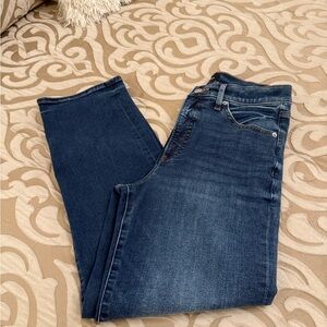Express:women’s straight ankle High rise jeans. size 6 R